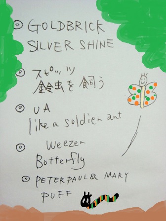 #38 Today's song list  by杏　.JPG