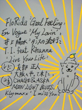 #66 Today's song list  by杏　.JPG