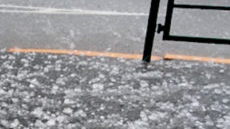 ゲリラ豪雨で都内でもひょう