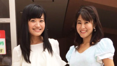 野村美菜と新行アナが中継
