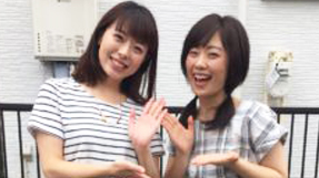 工藤あやのと坂本アナで中継