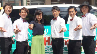 ベイビー・ブーと新行アナが中継