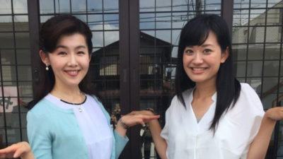 小桜舞子と新行アナで中継
