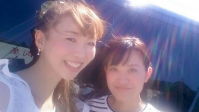 歌手・MILLEAと新行アナで中継