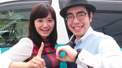 徳永ゆうきと新行アナで中継