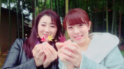 入山アキ子と坂本アナで中継