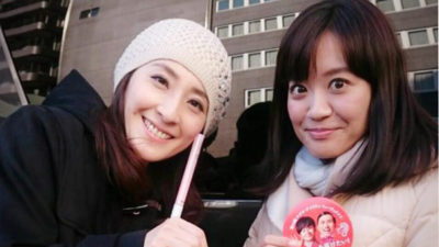 水野竜子と新行アナで中継