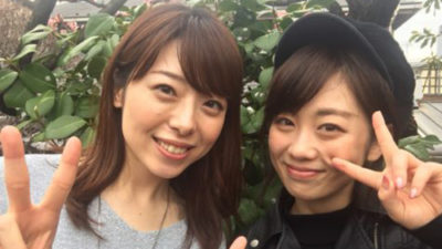 工藤あやのと坂本アナで中継