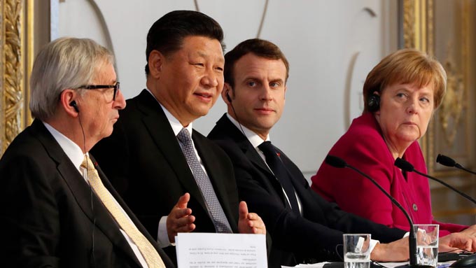 習近平国家主席が仏マクロン氏らと4者会談~中国の投資攻勢への向かい方
