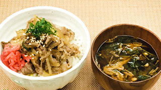 糖業協会プレゼンツめっちゃええレシピ～中川家と食卓～『お手軽牛丼』