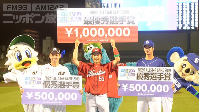 小園以前にフレッシュオールスターで先頭打者ホームランを打った広島の2選手は