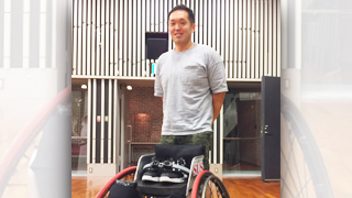 車いすバスケットボールの藤本怜央（ふじもと・れお）選手をゲストにお迎えしました