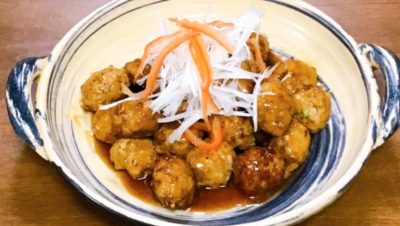 糖業協会プレゼンツめっちゃええレシピ～中川家と食卓～『肉団子の黒酢あんかけ』