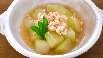 糖業協会プレゼンツめっちゃええレシピ〜中川家と食卓〜『冬瓜のエビそぼろあんかけ』