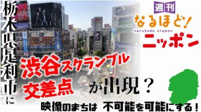 栃木県足利市に、あの『渋谷スクランブル交差点』が出現？　映像のまちは、不可能を可能にする！