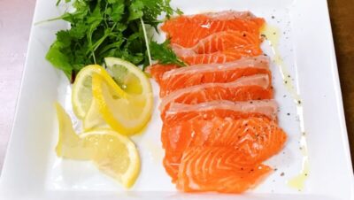 糖業協会プレゼンツめっちゃええレシピ～中川家と食卓～『サーモンのマリネ』