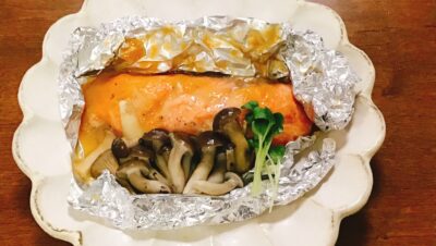 糖業協会プレゼンツめっちゃええレシピ～中川家と食卓～『鮭のホイル焼き みそ風味』