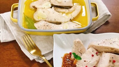 糖業協会プレゼンツめっちゃええレシピ～中川家と食卓～『鶏むね肉の簡単コンフィ 』