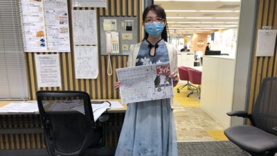 前島アナがお休みのため箱崎アナがなぞなぞを出題！