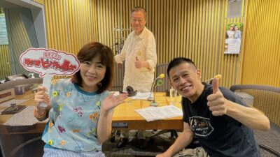 始球式の話が止まらない!!　時間いっぱい喋り続けていました。柳沢慎吾さん登場！