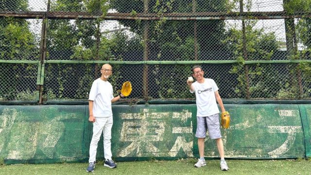 松本さんと旧川崎球場へ